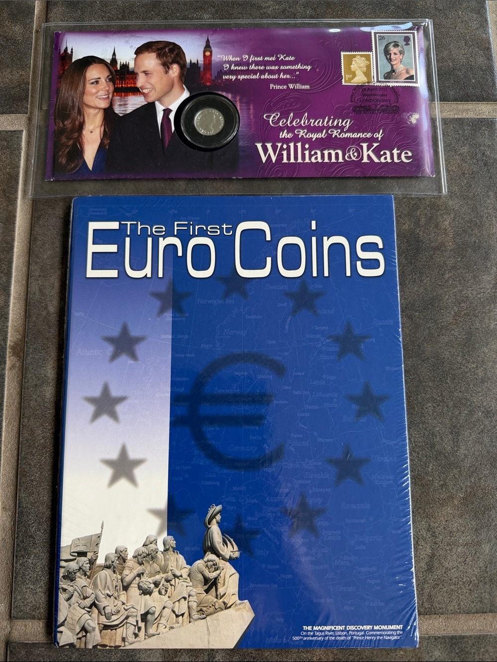 The First Euro Coins Book and William and Kate coin NEW 2002 / 2010